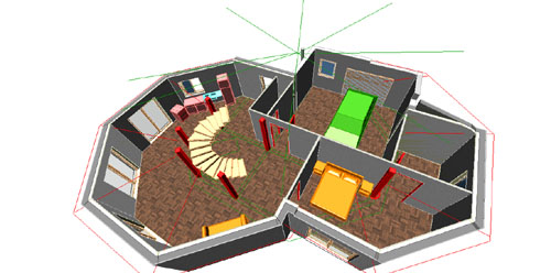 plan maison octogonale