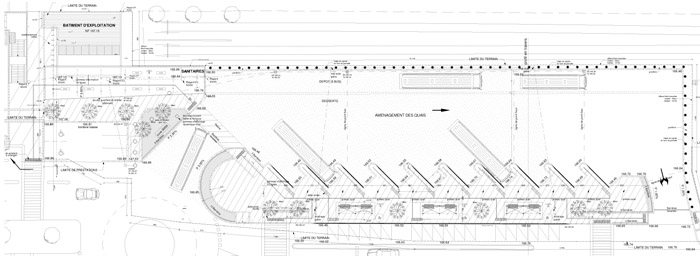 plan d'une gare, vue de dessus