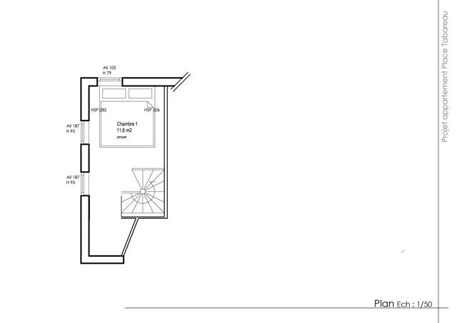 plan appartement en duplex deuxième niveau sous les combles