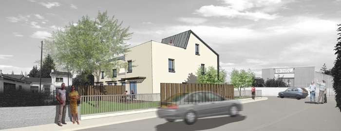 5 maisons de ville : perspective2
