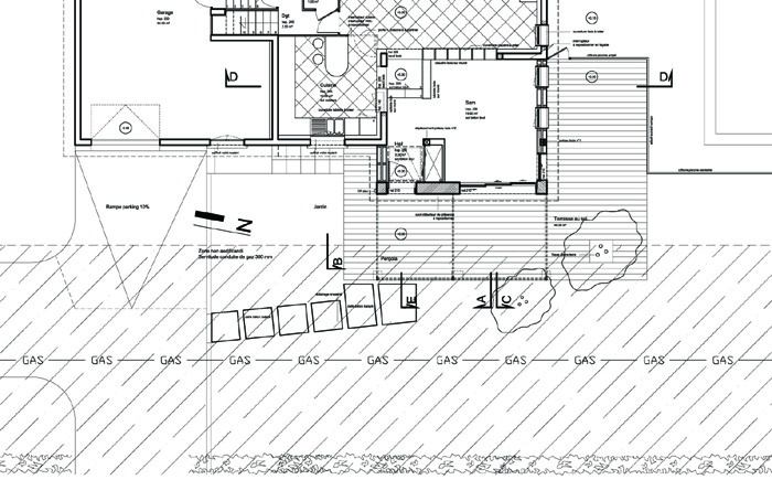 Extension de maison 1 : plan rez de jardin