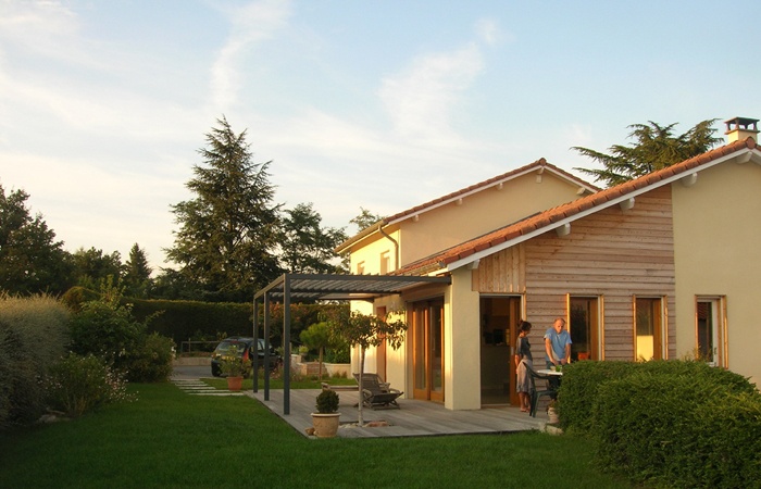 Extension de maison 1 : faade sud 2 ans