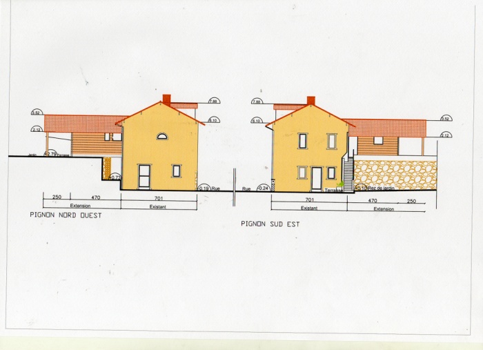 Rnovation, extension d'une maison et construction d'un garage ( projet en cours ) : Pigons projet