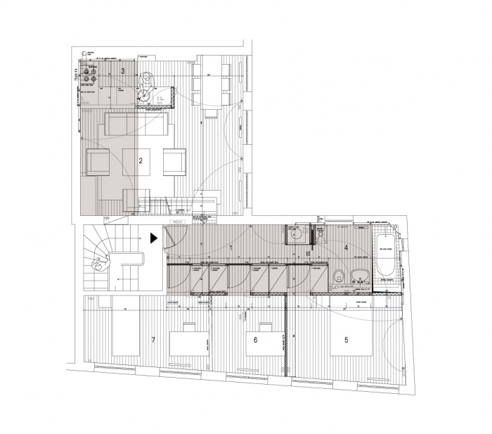 Restructuration d'un appartement Canut : 2005-09-lyon chartreux_plan