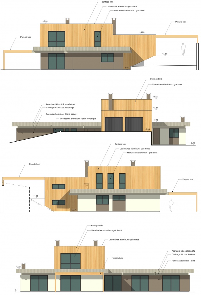 Surélévation d'une maison à toit plat : Copie de Dumont facades 