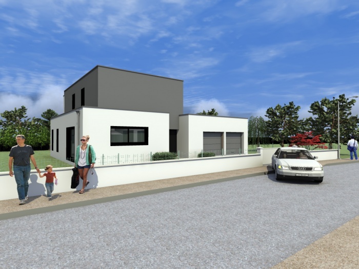 Maison Contemporaine � ossature bois : image_projet_mini_32537