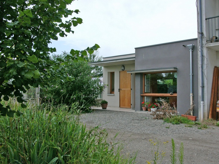 R�novation et extension �cologique tr�s haute performance �nerg�tique. : Fa�ade sud