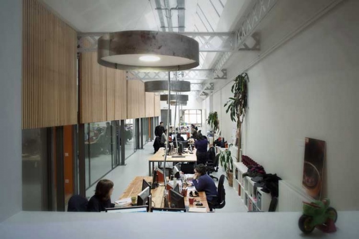 transformation d'un local industriel en bureaux