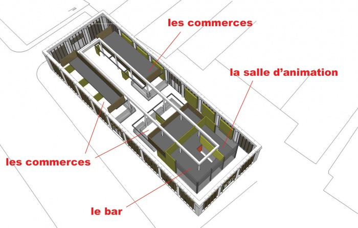 Halle de La Martinire : 4_bc1114_esq_b2_vue axo intrieure