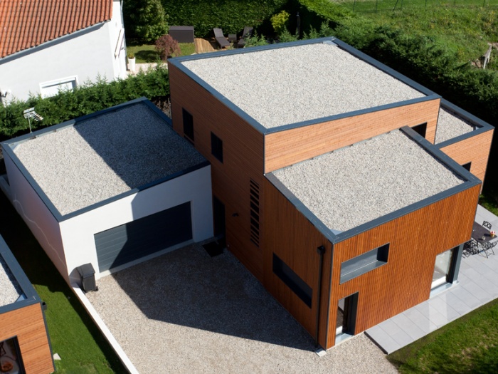 maison contemporaine BBC Rillieux-la-Pape : ocube architecte lyon maison ossature bois bbc 