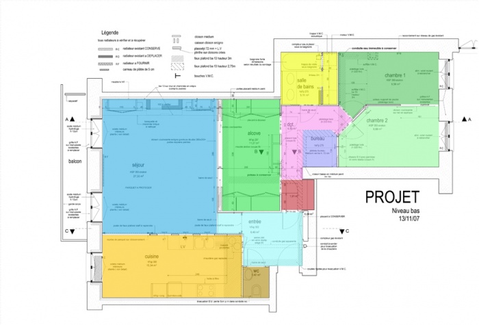 rnovation d'un appartement soyeux : BURDEAU 13 11 07  PROJET