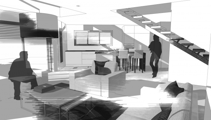 2 maisons contemporaines BBC : espace de vie