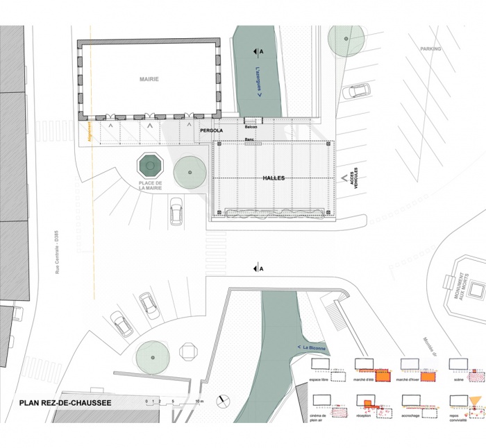 les halles de la mairie : plan_usages