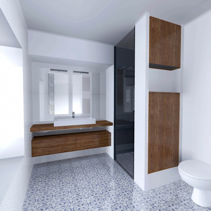 Rhabilitation et transformation d'un appartement  St-Georges : Salle de bain