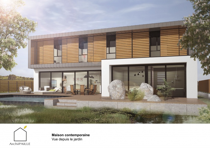 Maison contemporaine en paille