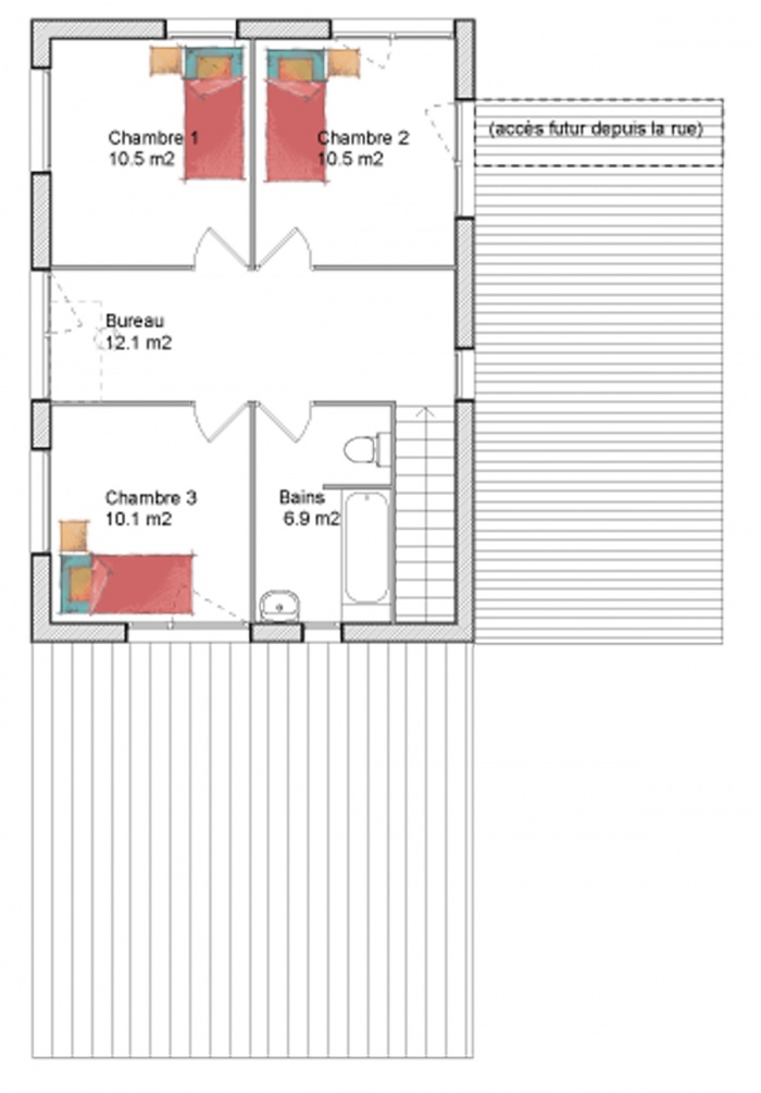 Maison individuelle : étage