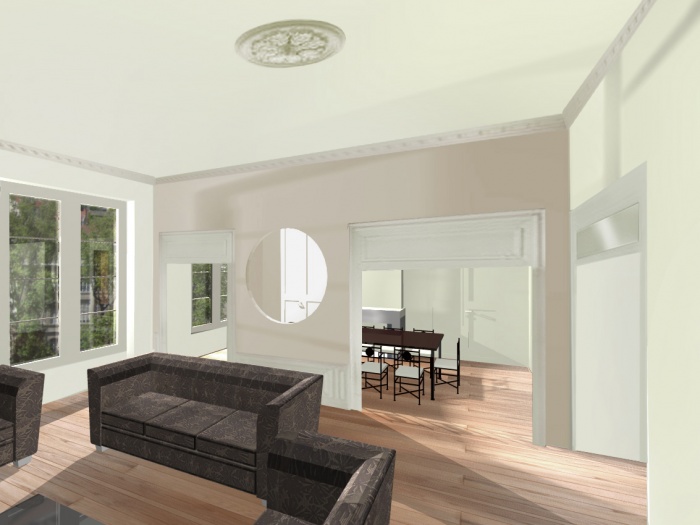 Rnovation totale d'un appartement bourgeois sur les quais de Sane.